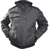DASSY Canvas Winterjacke, ANTHRAZITGRAU/SCHWARZ, Gr. 4XL
