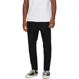 Only & Sons ONSLINUS CROP Tapered Hosen Schwarz XL