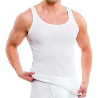 HERMKO Unterhemd 3000 5er Pack Herren Tank Top Classic Unterhemd aus 100% Bio-Baumwolle weiß D 8 = EU XXL