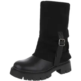 Ital-Design Stiefel Damen Schwarz 36