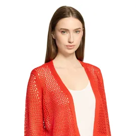 Betty Barclay Strickjacke mit Lochmuster Rot 42