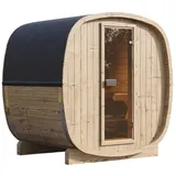 Wolff Finnhaus Saunafass Cees 2116 Größe: 130 x 210 cm Schwarz Bausatz zur Selbstmontage