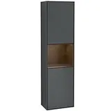 Villeroy & Boch Finion Hochschrank F460GNHG 41,8x151,6x27cm, links, Regal Walnut Veneer, Midnight Blue Matt Lacquer