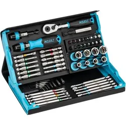 HAZET SmartCase Bit Satz 2200SC-32 ∙ Sechskant6,3 (1/4 Zoll), Vierkant6,3 mm (1/4 Zoll) ∙ Schlitz Profil, Kreuzschlitz Profil PH, Pozidriv Profil PZ,