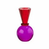 Giftcompany Gift Company Kerzenhalter Sari Kugel Konus, Kerzenständer, Kristallglas, Rot, Pink, 13.5 cm, 1093801003