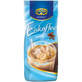 Krüger Family Eiskaffee Schoko, aromatisiertes Getränkepulver mit löslichem Bohnenkaffee, koffeinhaltig, 500 Gramm