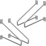 ML-Design 4 Stück Regalhalterung 265 mm Silber aus Stahl Haarnadel Schwebe