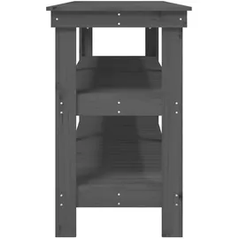 vidaXL Werkbank Grau 181x50x80 cm Massivholz Kiefer