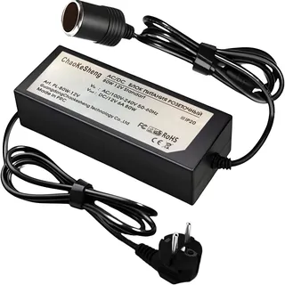 Retoo KFZ Netzadapter AC-DC 230 V auf 12 V, 80 W, 6 A, Zigarettenanzünder