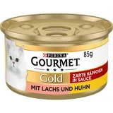 GOURMET Gold Zarte Häppchen in Sauce mit Lachs und Huhn 24x85g