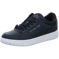 Tommy Hilfiger Herren Cupsole Sneaker Basket Core Leather Schuhe, Blau (Desert Sky), 40 - 40 EU