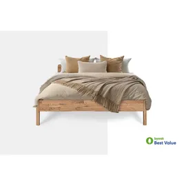 byoak Massivholzbett Wildeiche, Holz, Echtholz,Eiche, 160x200 cm, Schlafzimmer, Betten