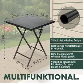 Brubaker Bergamo Beistelltisch 58 x 58 x 71 cm Grau/Schwarz