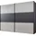 Wiemann Schwebetürenschrank Korfu 296,3 x 217 x 67 cm Grau/Schwarz
