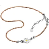 SilberDream Fußkette Silber 925, vergoldet (Roségold 333) ca.24 + 3cm Verlängerung Blume | Gr.: onesize