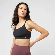 New Balance Essential Yoga Bra, Damen Wäsche schwarz Größe XS