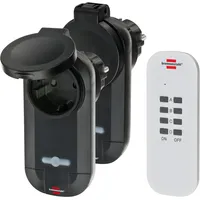 Brennenstuhl Funksteckdosen-Set Schwarz 2 St.