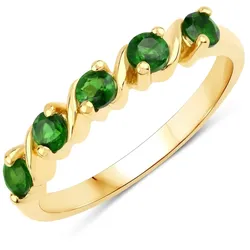 Rafaela Donata Ring Sterling Silber Chromdiopsid in Gelbgold 50 Damen 