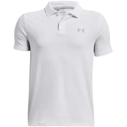 UNDER ARMOUR Performance Poloshirt Jungen 100 - white/pitch gray/pitch gray XL (160-170 cm)