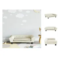 vidaXL Kindersofa Creme 70x45x26 cm Samt