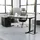 Yaasa Schreibtisch Desk Pro 200 x 80 cm Dunkelgrau/Schwarz