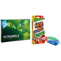 Mattel Games Y9598 - Scrabble Original Wörterspiel und Brettspiel geeignet für 2-4 Spieler & 52370 Skip-BO: Beim Skip-BO ist die strategische Vorgehensweise unerlässlich