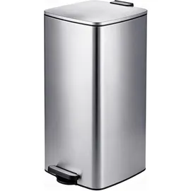 Relaxdays Mülleimer 60 l Schwarz/Silber