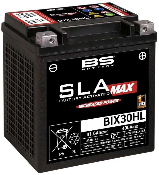 BS Battery In de fabriek geactiveerde onderhoudsvrije Max SLA-batterij - BIX30HL