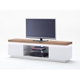 MCA Furniture Romina TV-Lowboard 175 cm weiß matt/Wildeiche