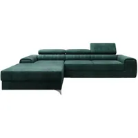 Luxusbetten24 Schlafsofa Designer Sofa Melinda, mit Schlaf- und Klappfunktion grün