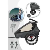 Qeridoo Kidgoo 2 - Kinderfahrradanhänger für 2 Kinder, Farbe: Navy Blue