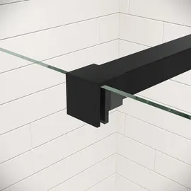 Badplaats Duschwand Florida 90 x 200cm Glas Duschabtrennung Schwarz - Walk-In Dusche Nano