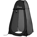 WolfWise Portable Pop Up Privacy Shower Tent Geräumige Umkleidekabine für Camping Wandern Strand Toilette Dusche Badezimmer X Large Schwarz