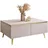 lookway Couchtisch Aurora Kaschmir Beige Gold 90 x 60 x 41 cm