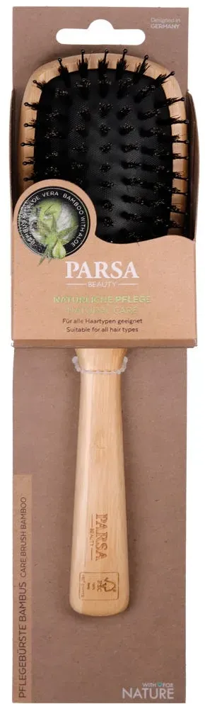 PARSA Beauty Profi FSC Holz Haarbürste Paddle Groß oval mit Mischborsten