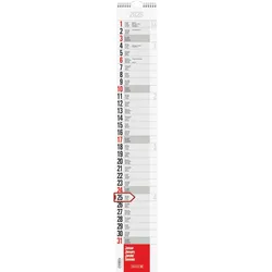 Brunnen Streifenkalender Modell 702 13x83cm 1 Monat/Seite 2026