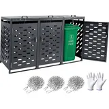 Vevor Mülltonnenbox, Mülltonnenhaus Mülltonnenverkleidung Müllcontainer 3x 240L