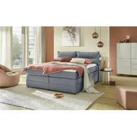 Möbel Kraft Boxspringbett 193 x 109 cm Blau