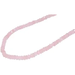 Collier FIRETTI "Schmuck Geschenk Halsschmuck Halskette Edelstein Farbstein Quarz", bunt (silberfarben, rosa), Halsketten, Damen, Messing, L: 50cm B: 5mm, Made in Germany - mit Rosenquarz, B:5mm