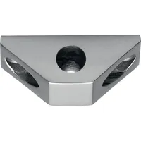 DENI Stangenführung zu Untersatz Vario f.Rundstange 10mm silber elox.DENI