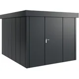 hörmann stauraumsysteme Hörmann Metall-Gerätehaus Juno mit Flachdach, Jfd11 - Design, 262 x 310 cm B x T),anthrazit,