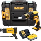 DeWalt DCF 620 H1T Akku Trockenbauschrauber 18 V 30 Nm Brushless + 1x Powerstack Akku 5,0 Ah + TSTAK