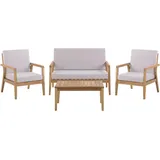 Beliani Loungeset 4-tlg. Braun/Grau