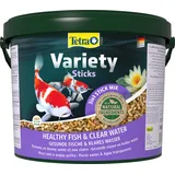 Tetra Pond Variety Sticks - Fischfutter-Mix für Teichfische aus drei verschiedenen Sticks, für die Gesundheit, Farbenpracht und Vitalität aller Fische im Teich, 10 L Eimer