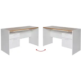 Jahnke Schreibtisch ML C 130 Wildeiche/Weiß