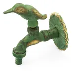 stabilo-sanitär Nostalgie Auslaufventil 1/2 Zoll patiniertes Messing grün