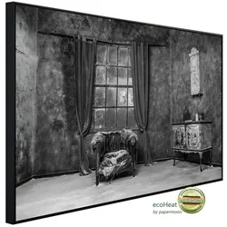 papermoon Infrarotheizung »EcoHeat - Zimmer Schwarz + Weiss«, Matt-Effekt - bunt