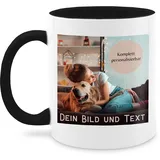 Tasse Tassen 325ml - eigenem - Foto Bild Geschenk I Dein Bild und Text - 325 ml - Schwarz - fototasse customized mug with photo selbst drucken fotos glühweintassen bildtasse freundschaftstasse