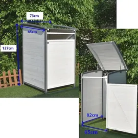 Melko Mülltonnenbox Einzelbox 73 x 85 x 127 cm grau