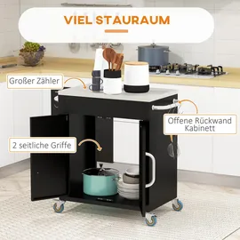 Homcom Küchenwagen Schwarz,